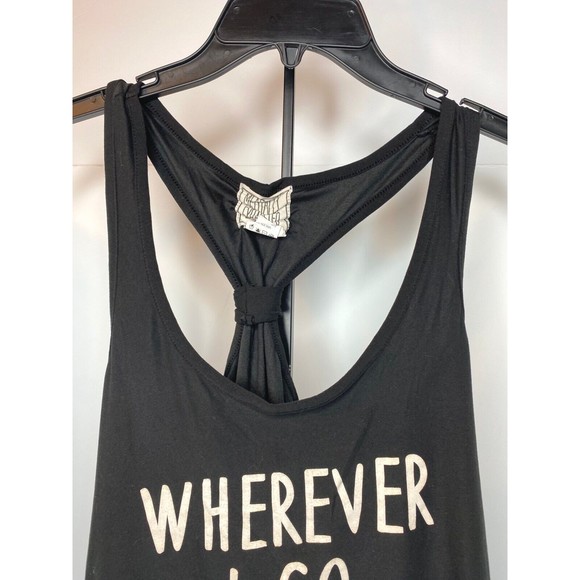 Wherever I Go Trouble Finds Me, Tank Top Size Small Sequined Heart Mentally .. - Picture 3 of 9